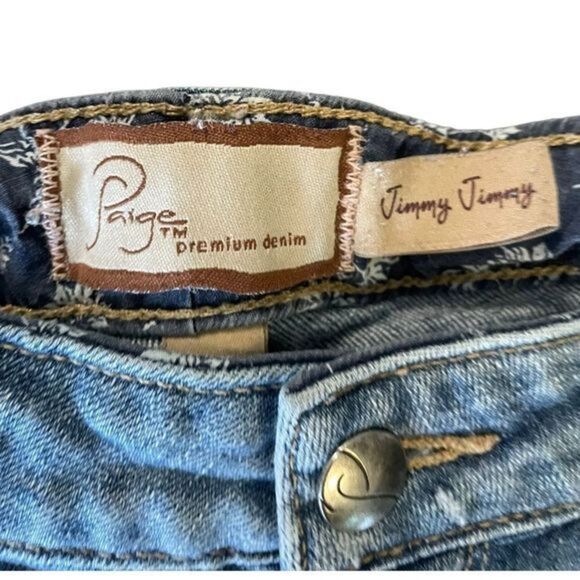 PAIGE Jimmy Jimmy Short Denim Shorts Size‎ 29 Medium Wash - Picture 4 of 7